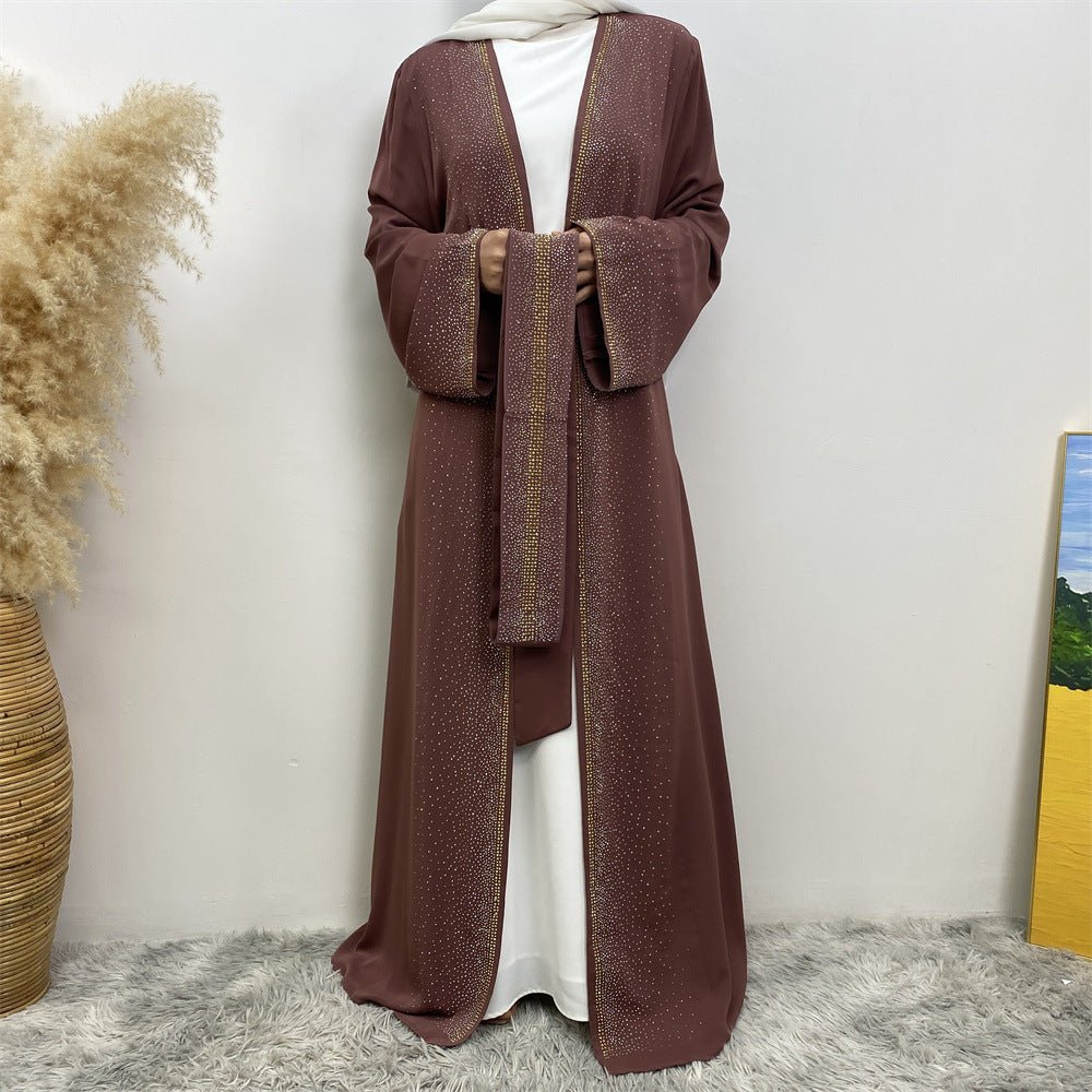 
                  
                    Premium Diamond Embellishments Open Abaya - Amaanah Modesty
                  
                