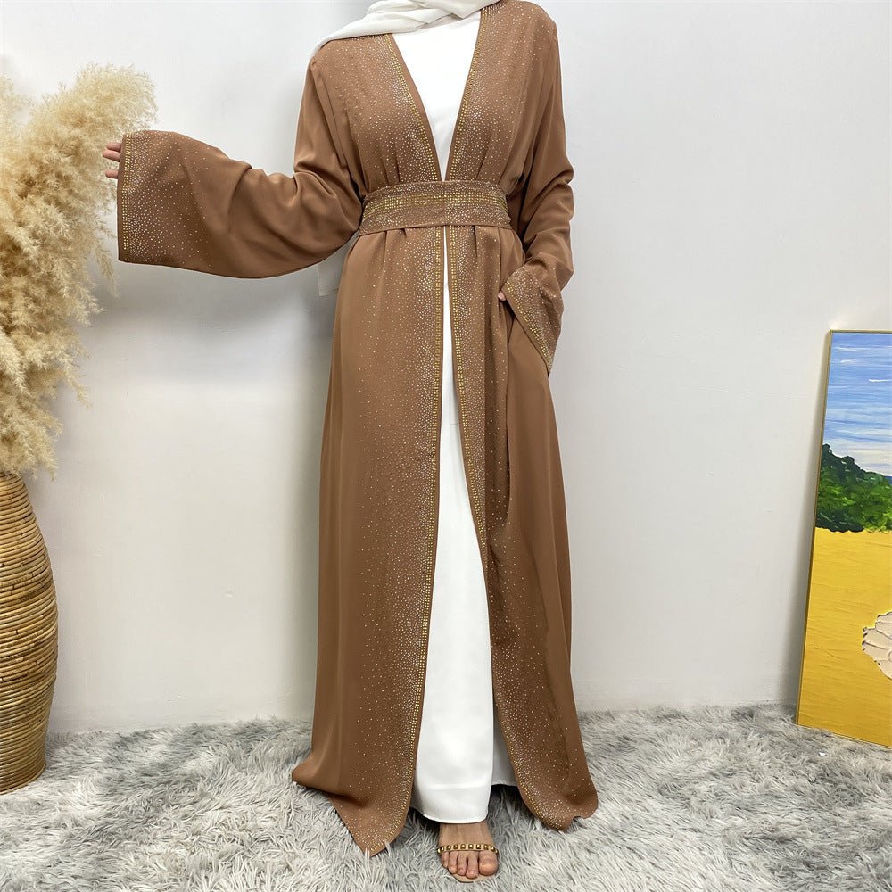 
                  
                    Premium Diamond Embellishments Open Abaya - Amaanah Modesty
                  
                