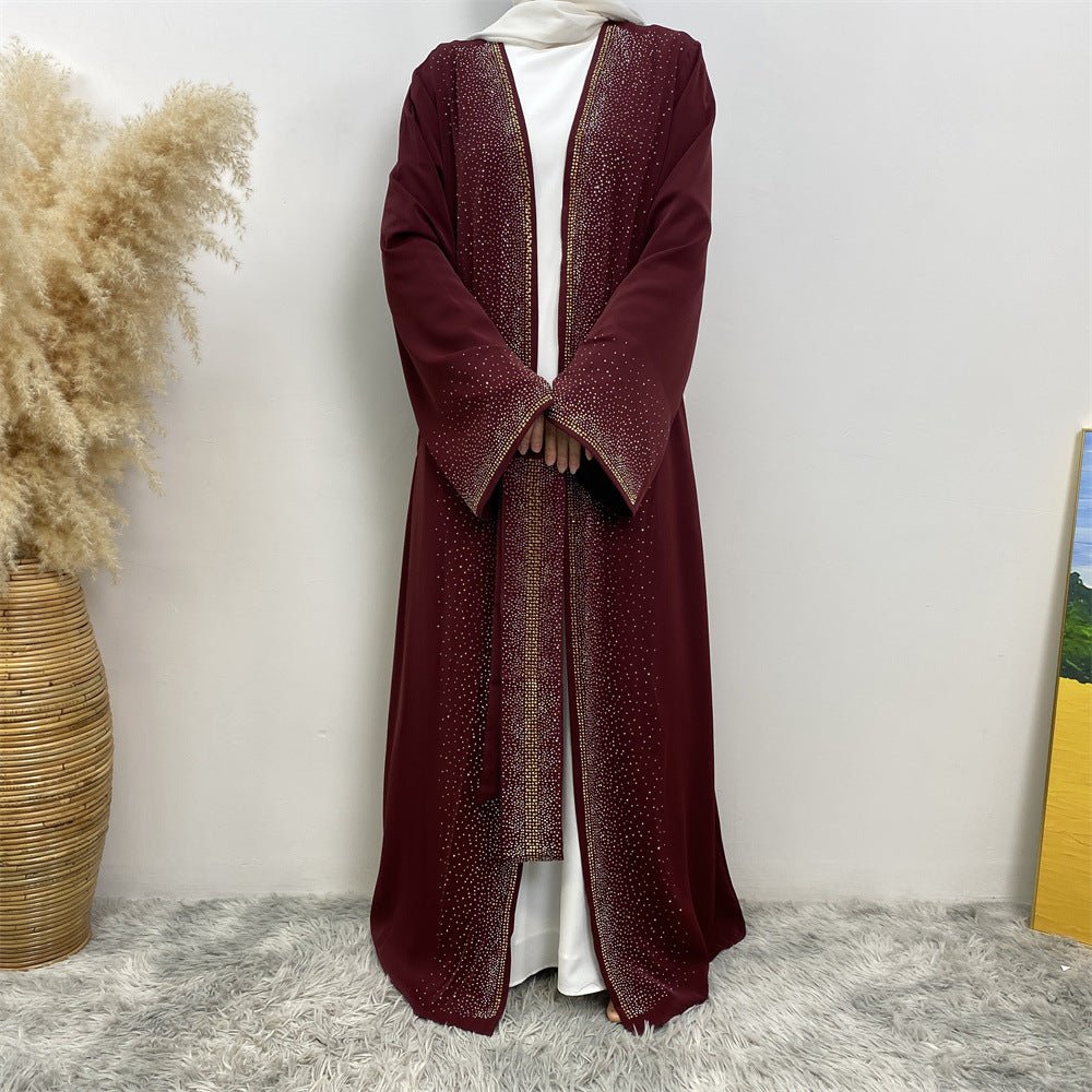 
                  
                    Premium Diamond Embellishments Open Abaya - Amaanah Modesty
                  
                