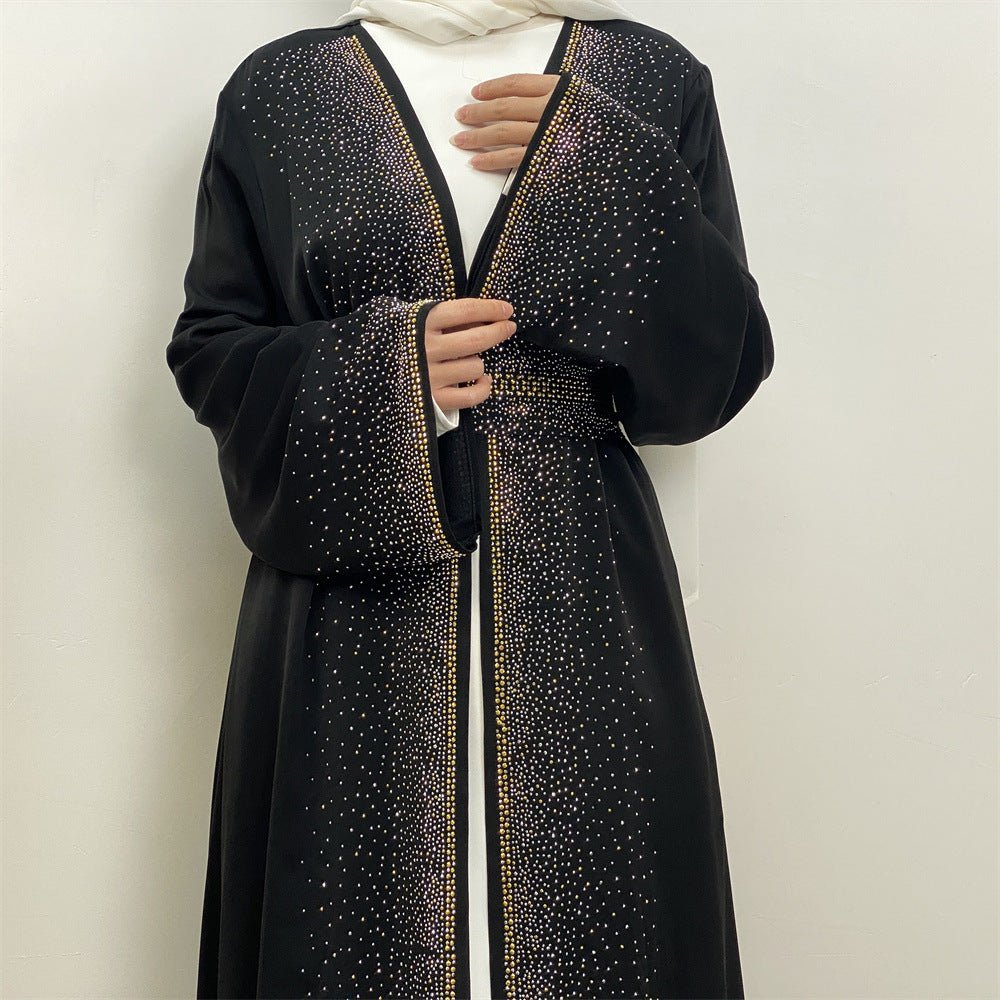 
                  
                    Premium Diamond Embellishments Open Abaya - Amaanah Modesty
                  
                