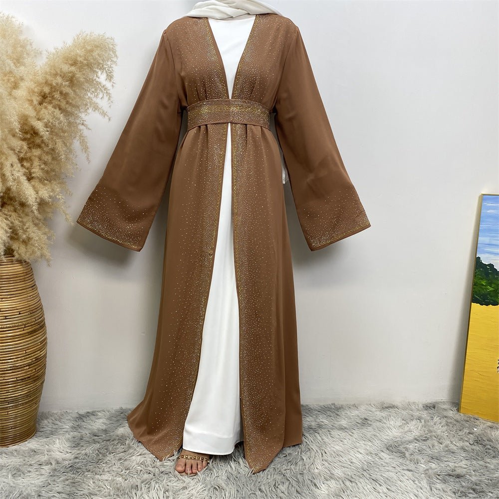 
                  
                    Premium Diamond Embellishments Open Abaya - Amaanah Modesty
                  
                