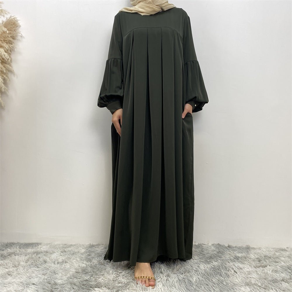 Safia Pleated Abaya - Amaanah Modesty