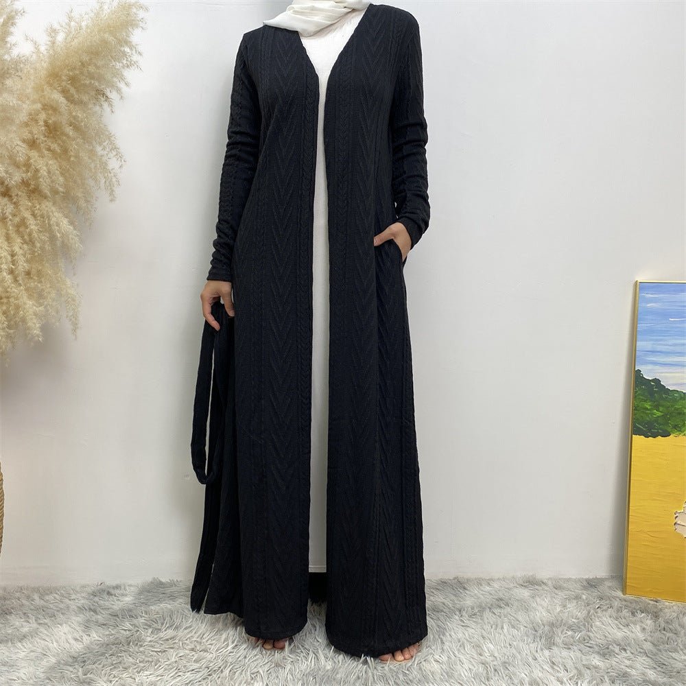 Sakina Knitt Open Abaya - Amaanah Modesty