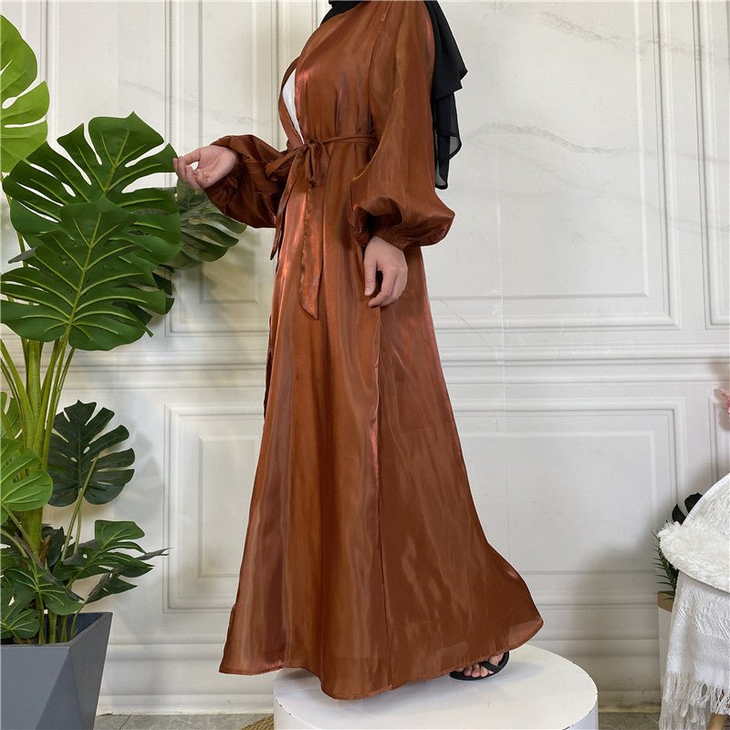 
                  
                    Shiny Silk Open Abaya - Amaanah Modesty
                  
                