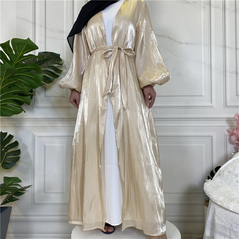 
                  
                    Shiny Silk Open Abaya - Amaanah Modesty
                  
                