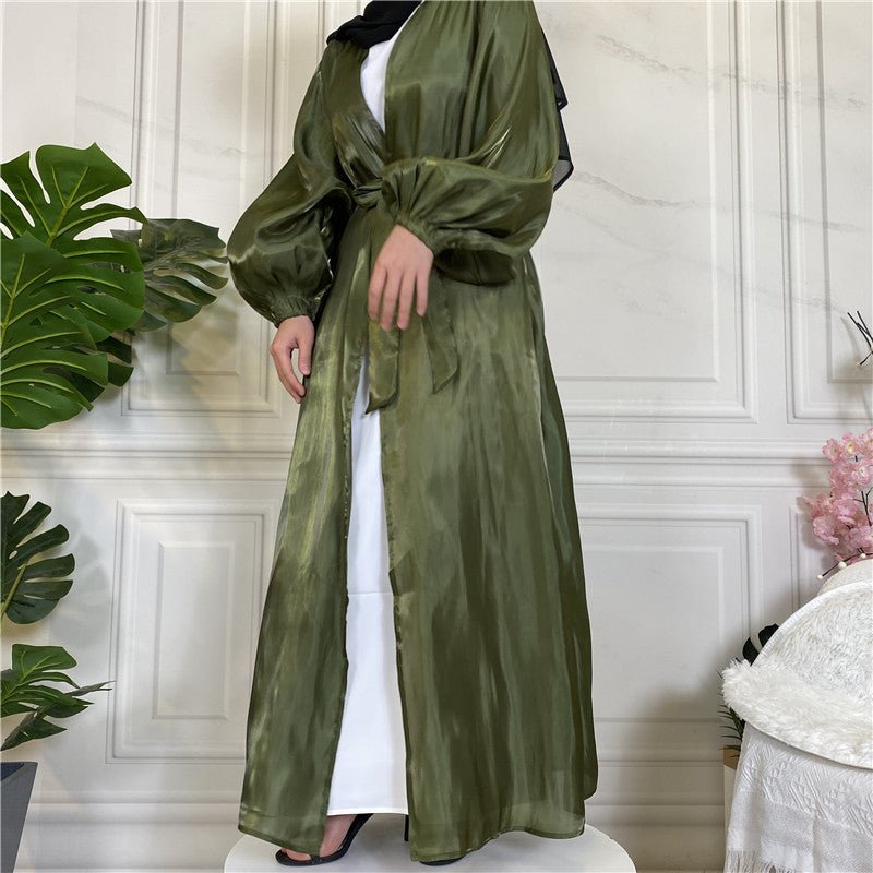 
                  
                    Shiny Silk Open Abaya - Amaanah Modesty
                  
                