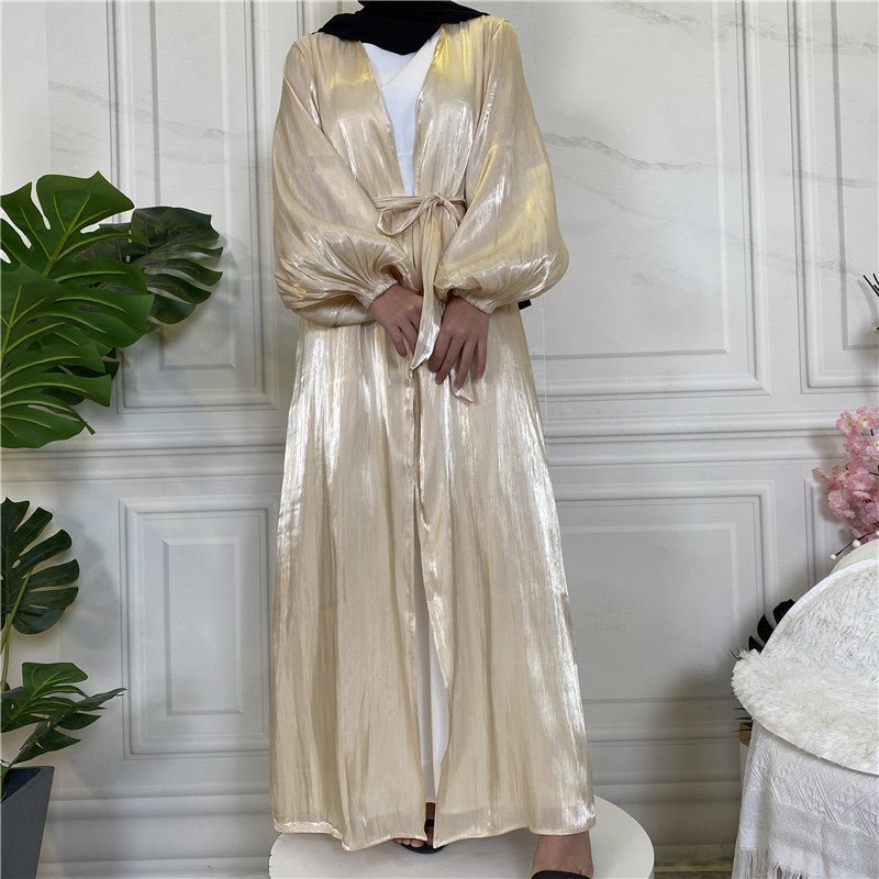 
                  
                    Shiny Silk Open Abaya - Amaanah Modesty
                  
                