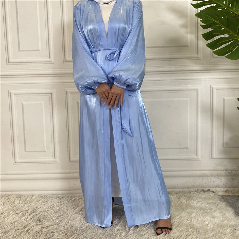 
                  
                    Shiny Silk Open Abaya - Amaanah Modesty
                  
                