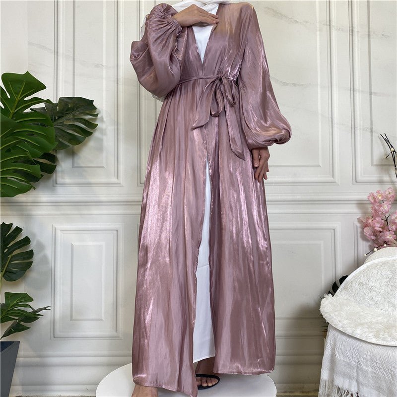 
                  
                    Shiny Silk Open Abaya - Amaanah Modesty
                  
                