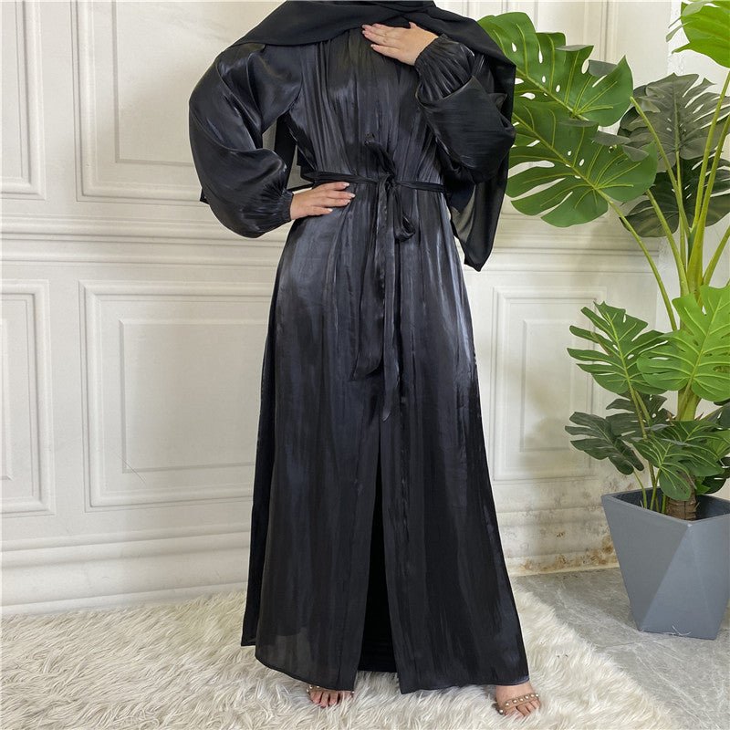 
                  
                    Shiny Silk Open Abaya - Amaanah Modesty
                  
                