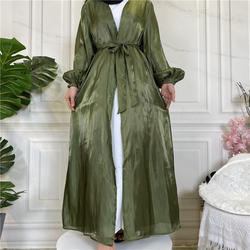 
                  
                    Shiny Silk Open Abaya - Amaanah Modesty
                  
                