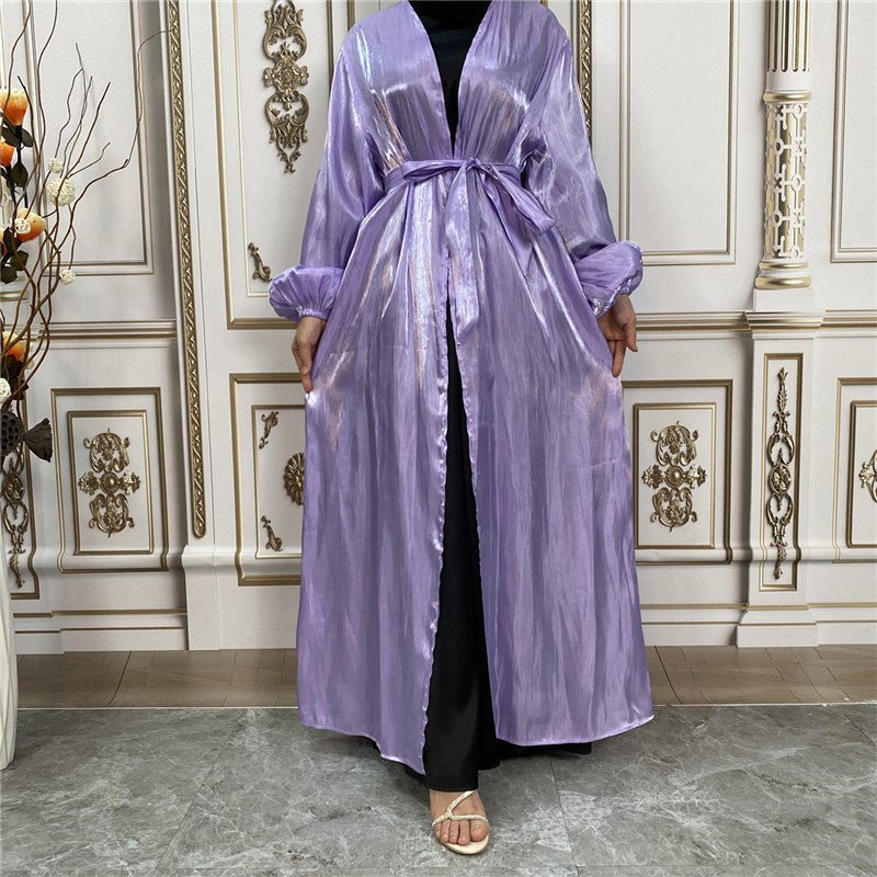 
                  
                    Shiny Silk Open Abaya - Amaanah Modesty
                  
                