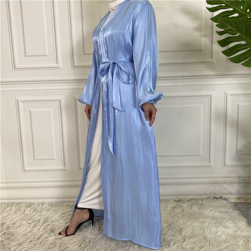 
                  
                    Shiny Silk Open Abaya - Amaanah Modesty
                  
                