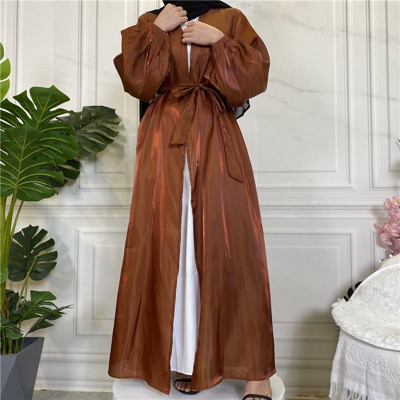 
                  
                    Shiny Silk Open Abaya - Amaanah Modesty
                  
                