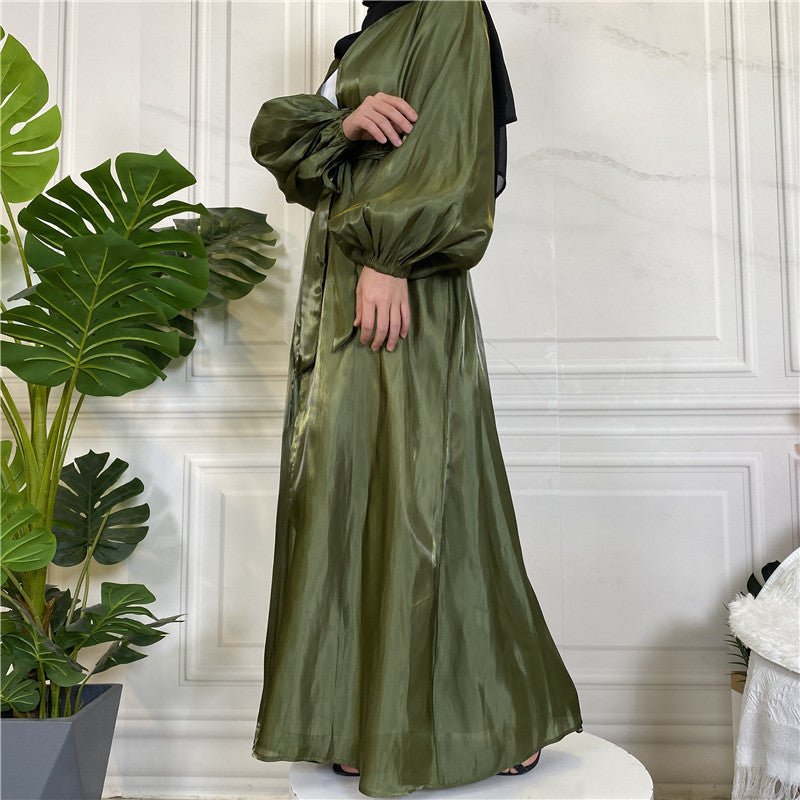 
                  
                    Shiny Silk Open Abaya - Amaanah Modesty
                  
                