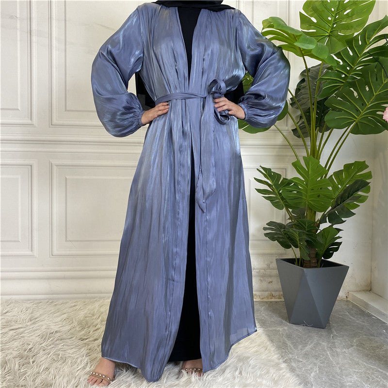 
                  
                    Shiny Silk Open Abaya - Amaanah Modesty
                  
                