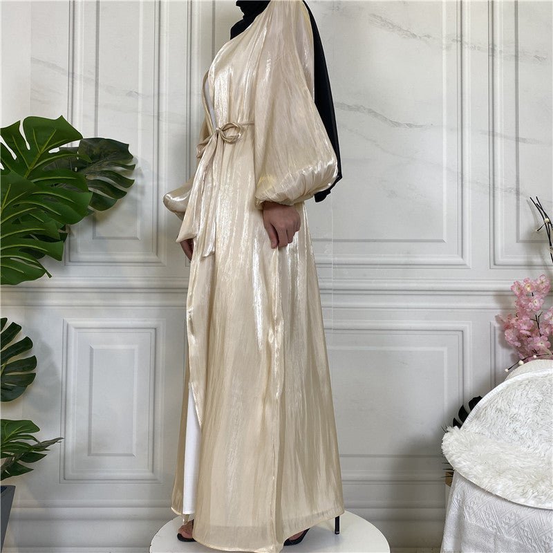 
                  
                    Shiny Silk Open Abaya - Amaanah Modesty
                  
                