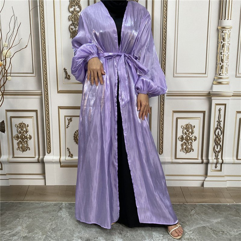 
                  
                    Shiny Silk Open Abaya - Amaanah Modesty
                  
                